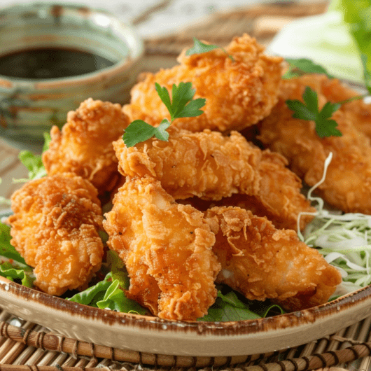 Sticky Asian Chicken Rice Bites for Christmas Parties 8 Karaage Chicken