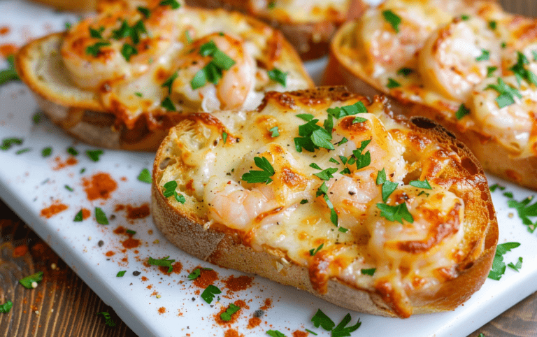Cheesy Cajun Shrimp Toast