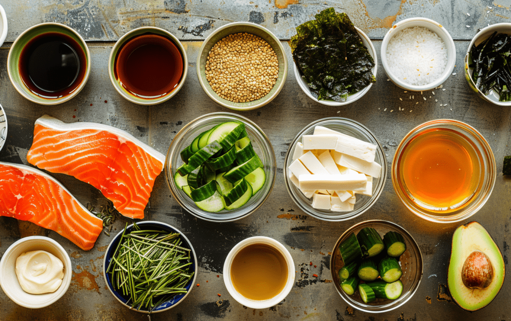 Spicy Salmon Sushi Casserole