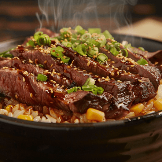 Sizzling Pepper Steak Rice Bowl