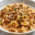 Creamy Mushroom Beef Tortellini