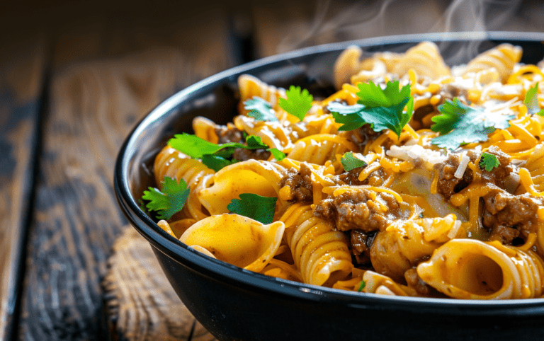 Creamy Beef Taco Pasta