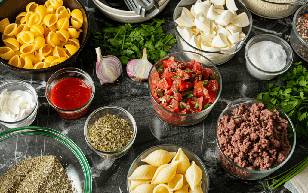 Creamy Beef Taco Pasta