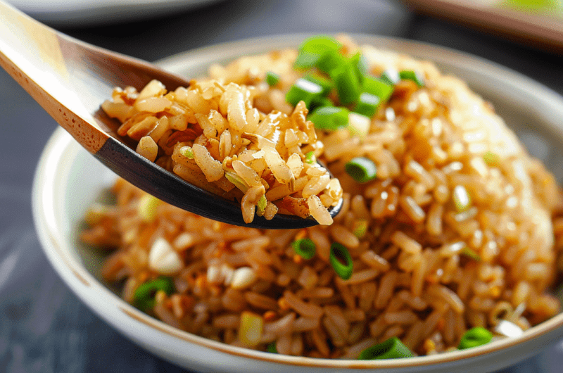 Simple Fried Rice with Soy Sauce