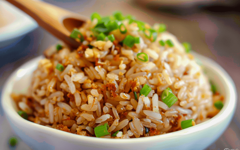 simple fried rice with soy sauce done4