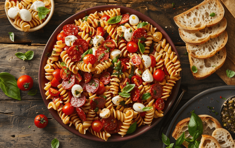 Cavatappi Pizza Pasta Salad