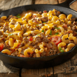 Cavatappi Cheeseburger Skillet