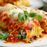 Spinach and Cheese Stuffed Pasta Rolls