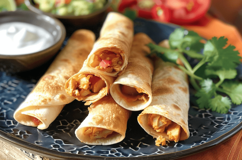 Instant Pot Air Fryer Chicken Taquitos