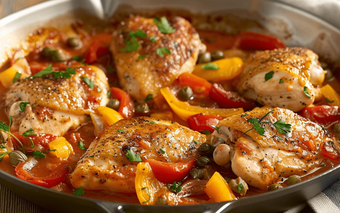 Mediterranean Chicken Skillet - SoyRice Kitchen