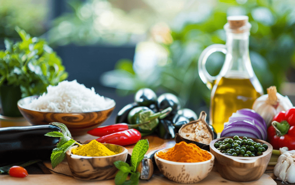 Spiced Eggplant Pea Curry 2 Spiced Eggplant Pea Curry Ingredients