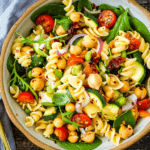 Mediterranean Veggie and Chickpea Pasta Salad