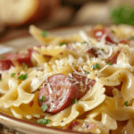 Cabbage Sausage Pasta Toss