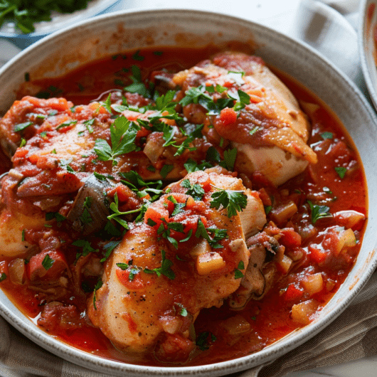Quick Chicken Cacciatore