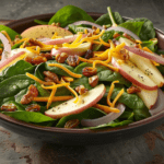 Apple Spinach Salad with Yogurt Dressing