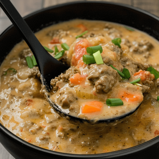 Ultimate Cheeseburger Delight Soup