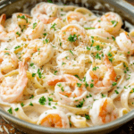 Juicy Shrimp Alfredo Pasta