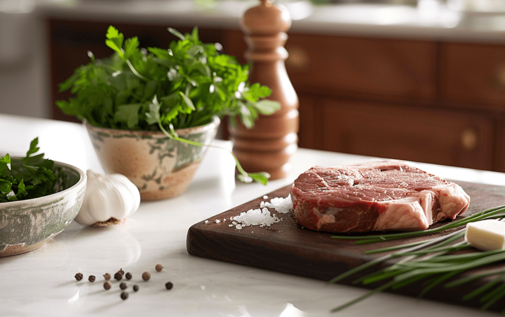 Air Fryer Sirloin Steak with Herb Butter Ingredients