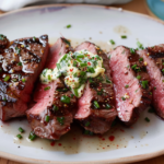Air-Fried Sirloin Steak with Garlic-Herb Butter