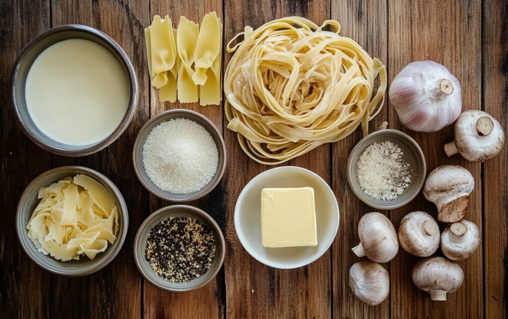 Creamy Mushroom Fettuccine 2 Creamy Mushroom Fettuccine_raw