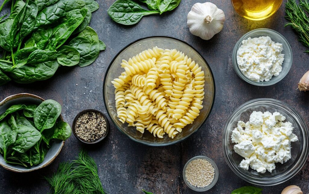 Perfect Spinach and Feta One-Pot Pasta 2 Spinach and Feta One Pot Pasta raw
