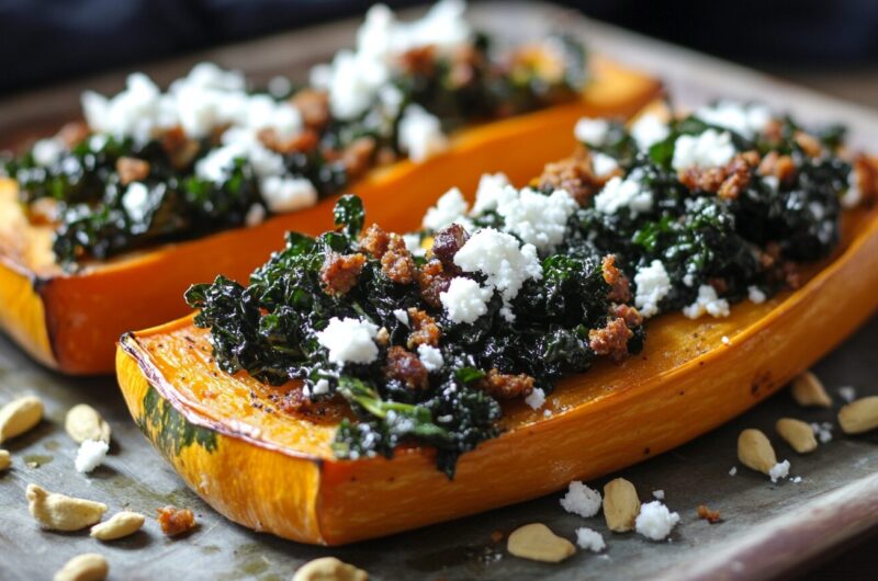 Spiced Squash and Kale Roast