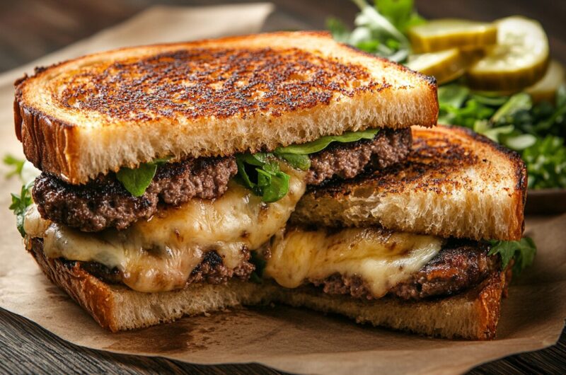 Smoky Scallion Patty Melt