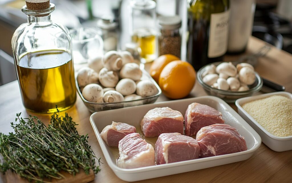 Herb-Braised Pork with Mushrooms_ raw