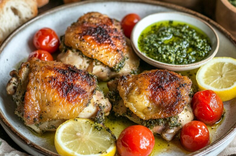 Lemon Cherry Chicken Thighs