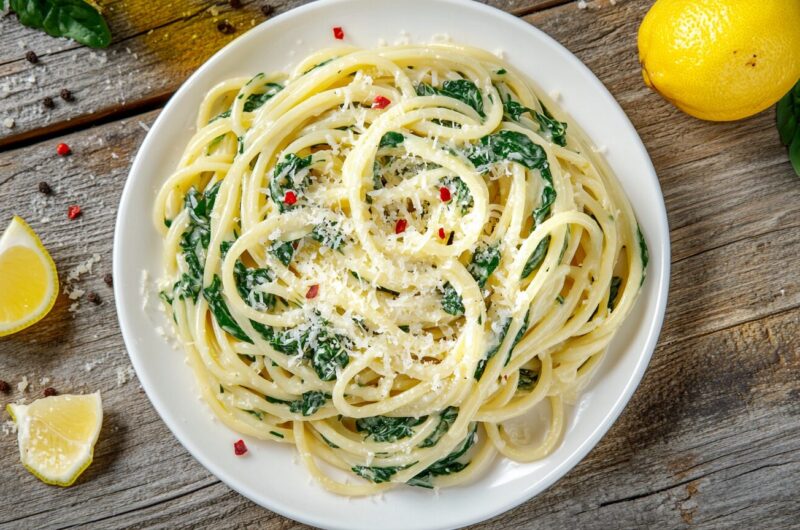 Creamy Lemon Spinach Pasta 3 Creamy Lemon Spinach Pasta