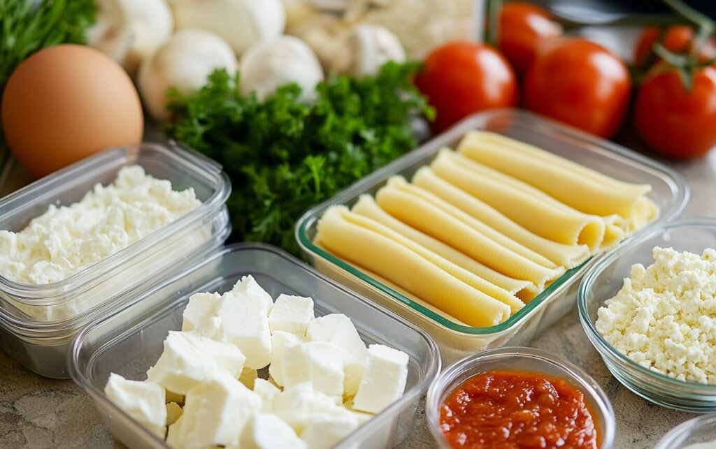 Cheesy Baked Pasta Rolls raw