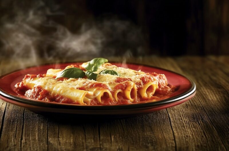Cheesy Baked Manicotti