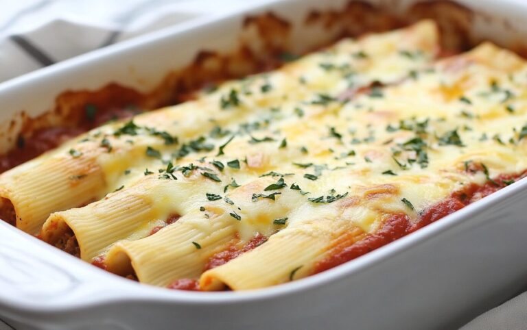 Cheesy Chicken Spinach Stuffed Manicotti_post3