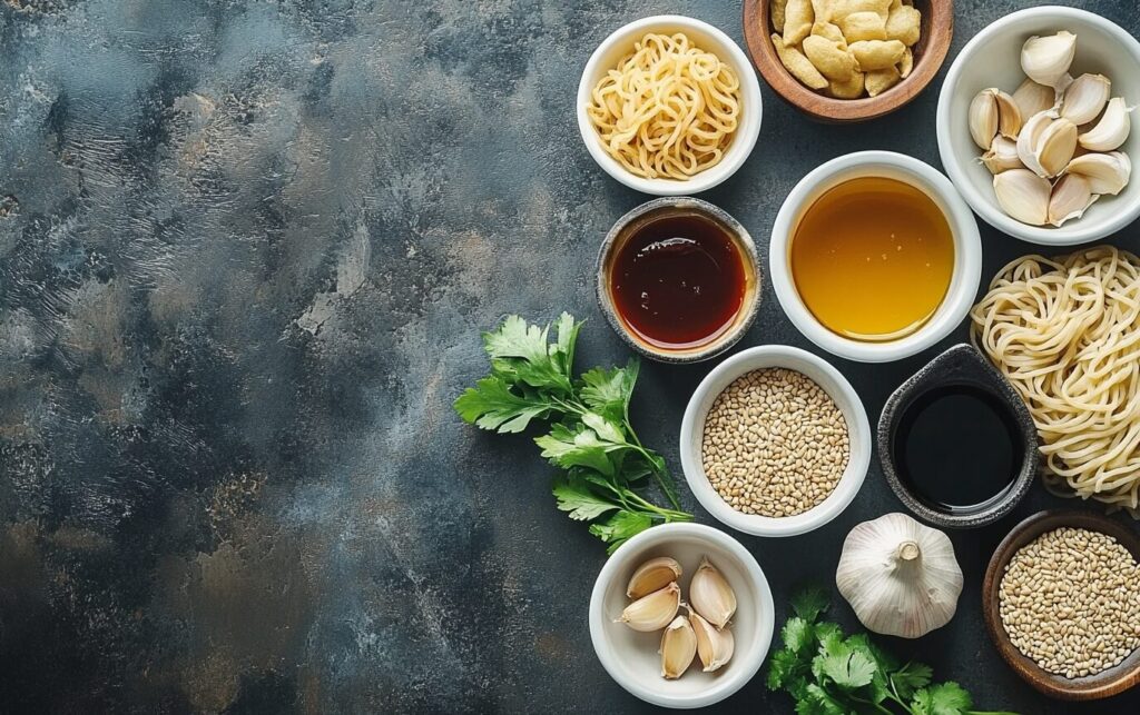 Tangy Garlic Sesame Pasta 2 Tangy Garlic Sesame Pasta_raw