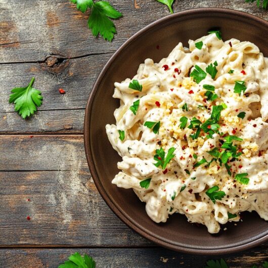 Slow Cooker Cheesy Garlic Chicken Pasta_done