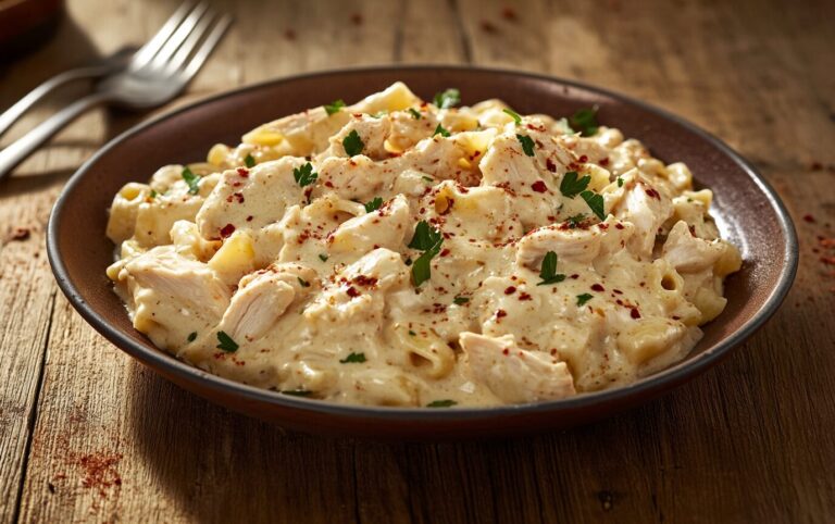 Slow Cooker Cheesy Garlic Chicken Pasta_post4