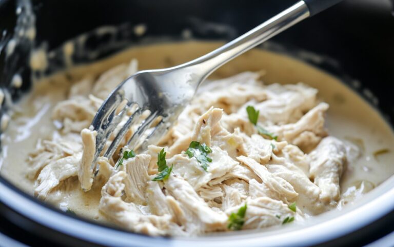 Slow Cooker Cheesy Garlic Chicken Pasta_post3