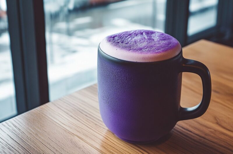 Purple Ube Coffee with Creamy Ube Foam
