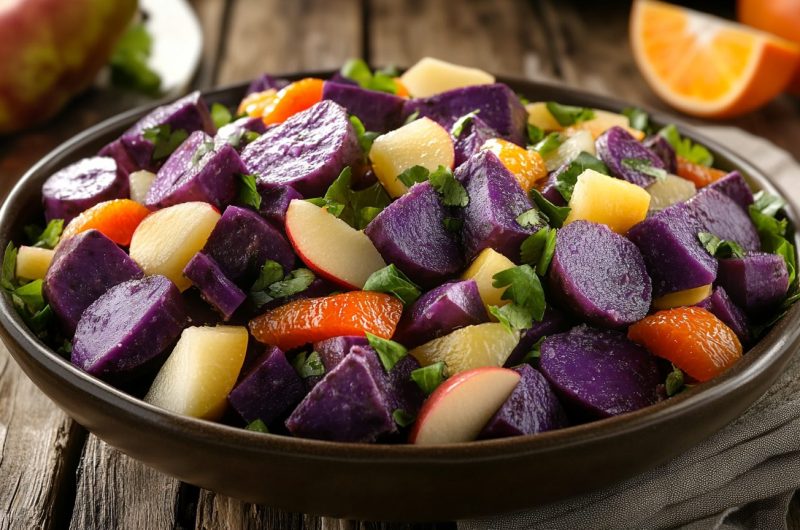 Vibrant Purple Sweet Potato Salad