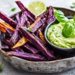 Purple Sweet Potato Fries with Avocado Dip_done1