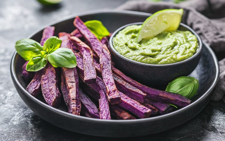 Purple Sweet Potato Fries with Avocado Dip_post4