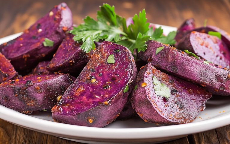 Herbed Purple Sweet Potato Roast_done