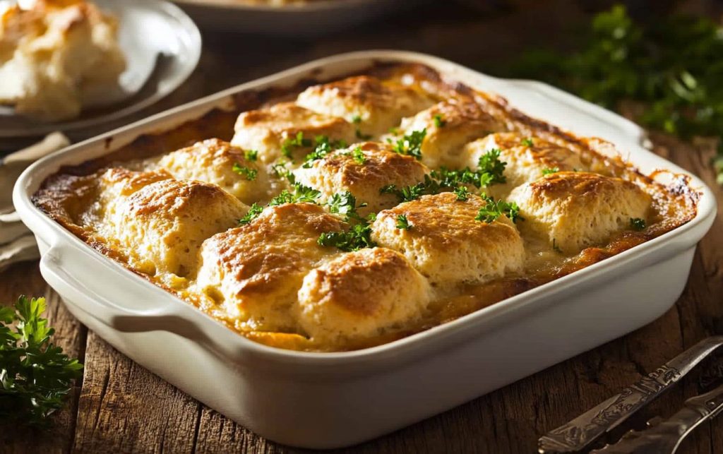 Easy Chicken and Biscuit Casserole_done