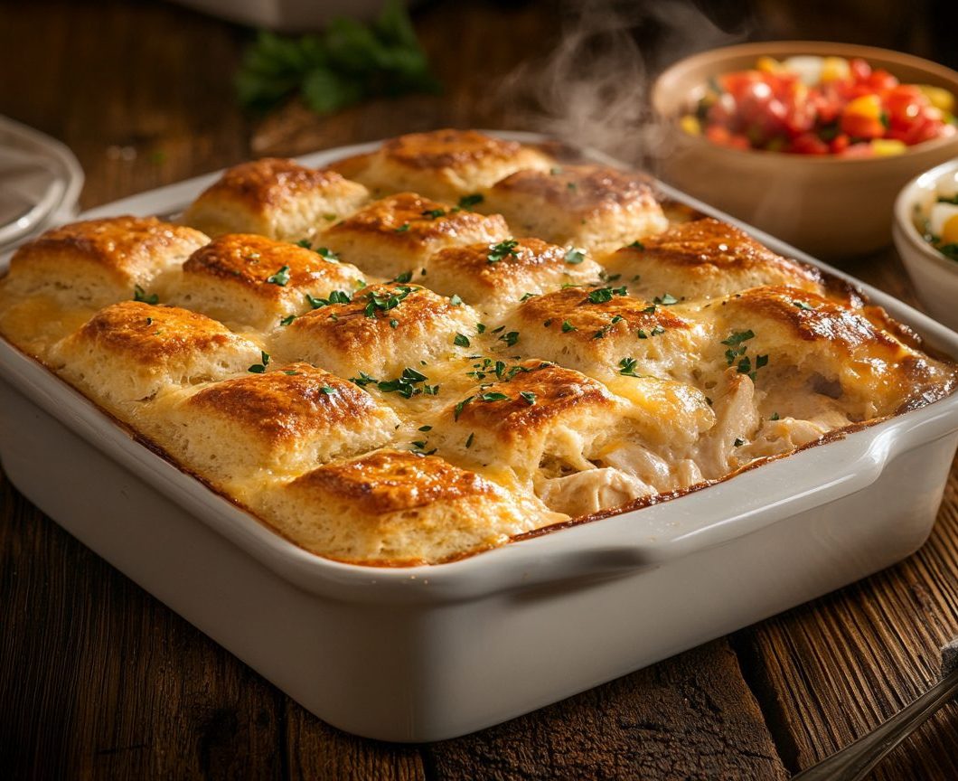 Easy Chicken and Biscuit Casserole