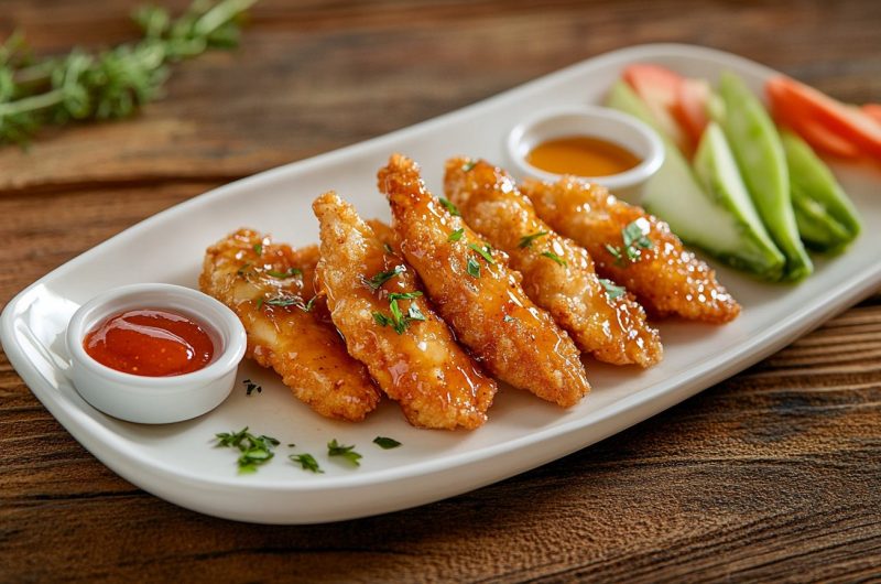 Spicy Honey Chicken Strips 3 Spicy Honey Chicken Strips