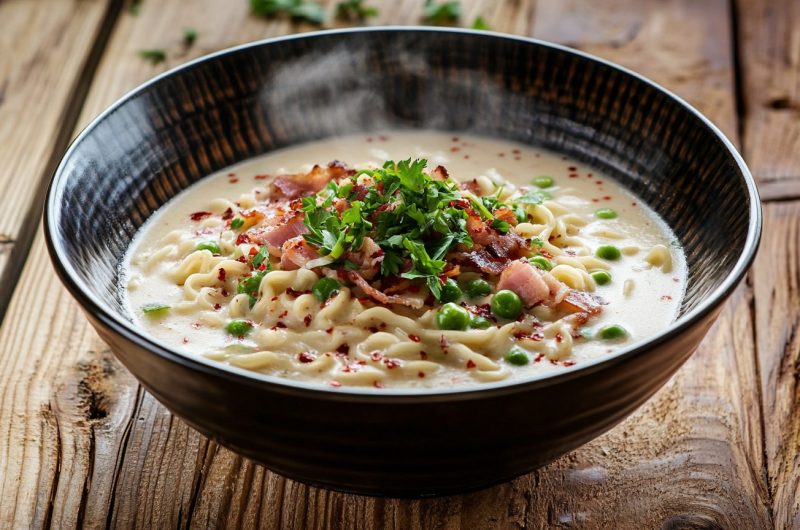 Easy Creamy Pancetta Ramen 3 Creamy Pancetta Ramen