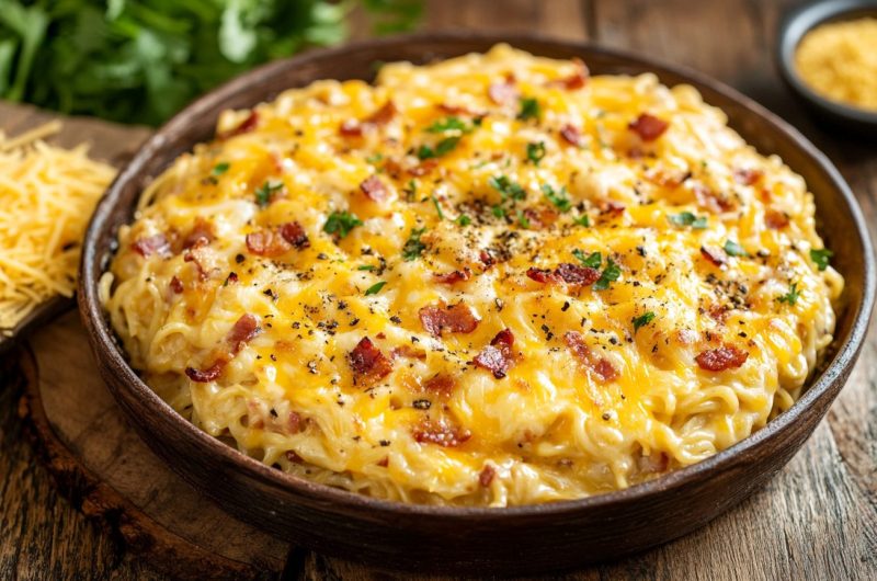 Cheesy Spicy Ramen Carbonara