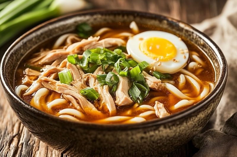 Spiced Chicken Udon Soup