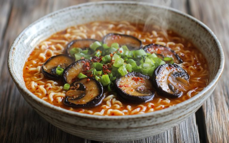 Portobello Mushroom Kimchi Ramen_done1