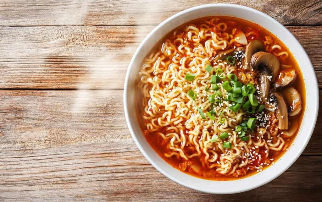 Kimchi Mushroom Noodle Soup_done